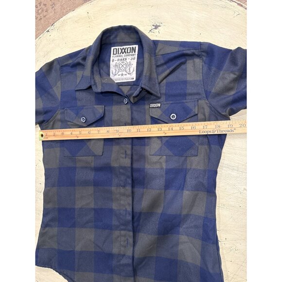 Dixxon Flannel Co. O-Dark-30 Navy Plaid Flannel Shirt S - Picture 6 of 7